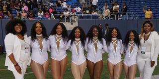 six dancing belles from central state university with advisers