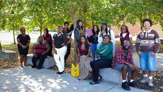 CSU Students Outside Student Center