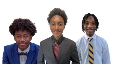 Michael Frazier, Shemaiah Butler, and Nasaan Jackson, 2023 USDA/1890 National Scholars from Central State University