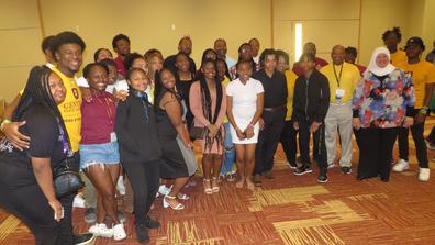 a large group of local youth participating in the 2023 summer youth camps hosted by the Central State University Extension Land-Grant Program