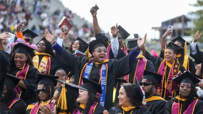 central state university graduates react to a surprise $175,000 gift from the central state university foundation