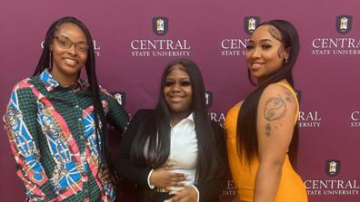 three central state university female engineering majors and student researchers