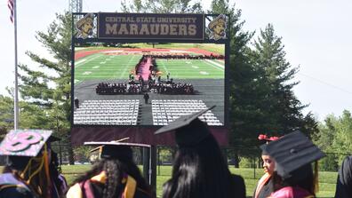jumbotron with the class of 2025 in front