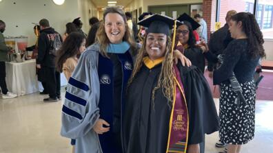 doctor sandra sumerfield and alethea davis at graduation