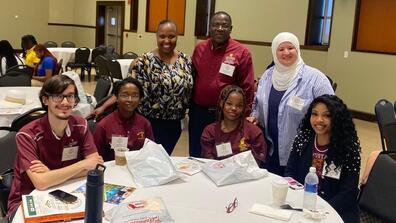 faculty and students at the 2025 Student Success and Workforce Development Symposium