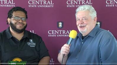 screenshot of in ohio country today with Dan Wilson interviewing central state university extension educator alvin wilkerson