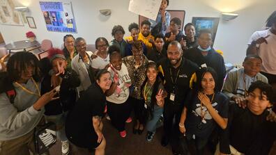 large group of central state university students and mental health peer mentors in counseling services