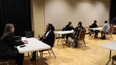 CSU Students doing mock interviews