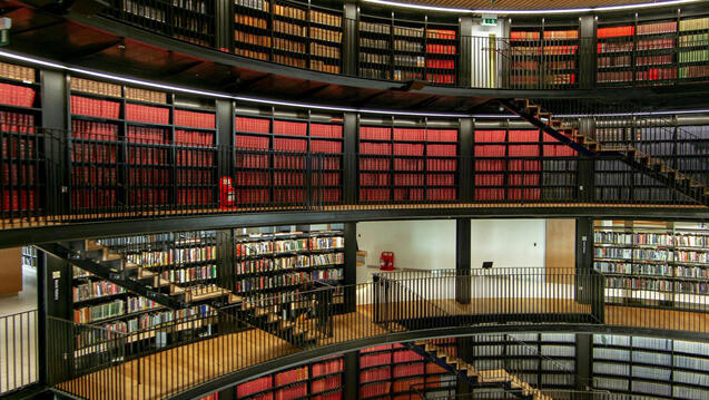Interior photo of the British Library