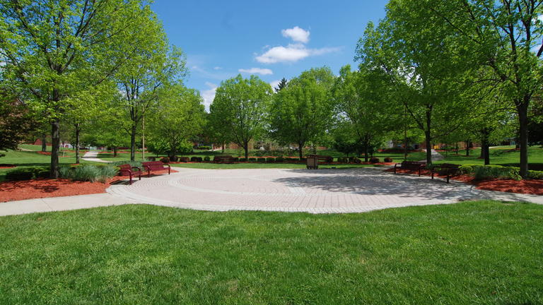 landscaped area called the Sunken Garden at Central State University