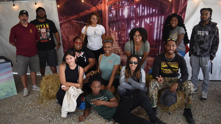 a large group of Central State University Land-Grant participants at the 61st annual Farm Science Review