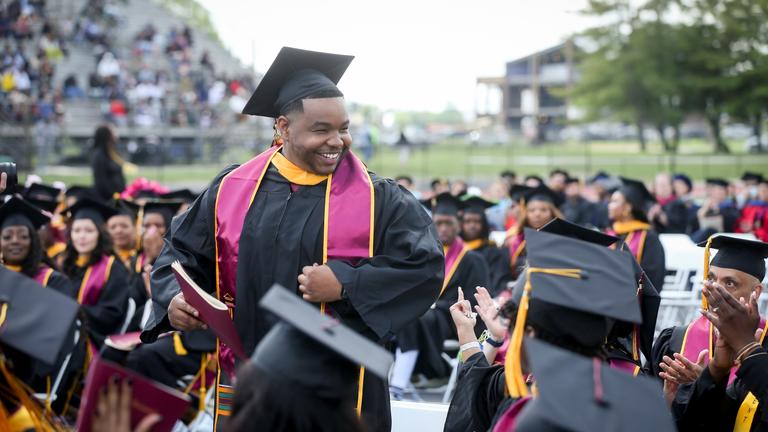 central state university class of 2024 graduate in regalia