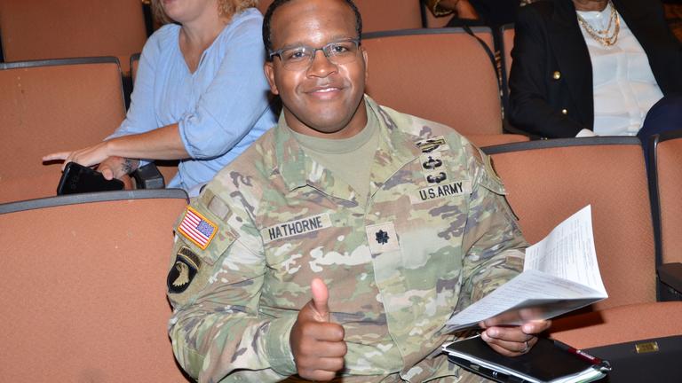 col. brandon hathorne of the central state university R O T C program