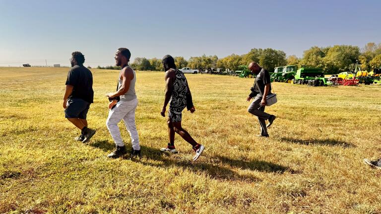 moving across fields