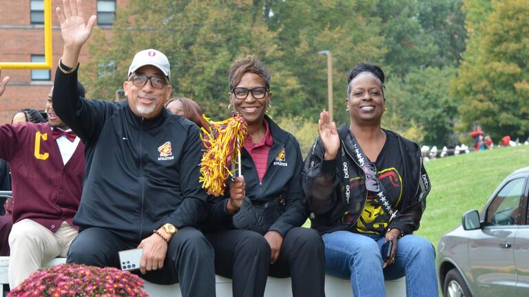 CSU Trustee Members on the float during parade