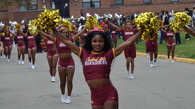 CSU Cheer Team Homecoming Parade