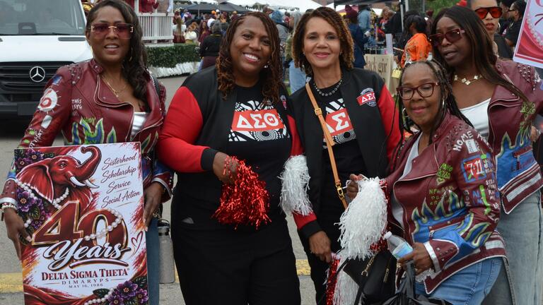 Delta Sigma Theta Sorority Alumni Members at Homecoming Parade 2026