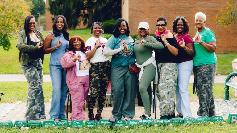Members of Alpha Kappa Alpha at Plot to Purpose