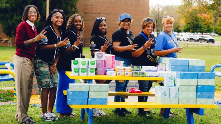 Members of Sigma Gamma Rho at Plot to Purpose
