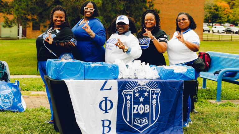 Members of Zeta Phi Beta at Plot to Purpose
