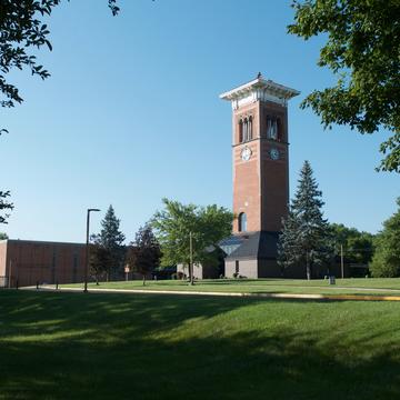 CSU grounds with tower