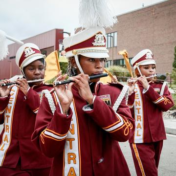 central state university invincible marching marauders playing flutes