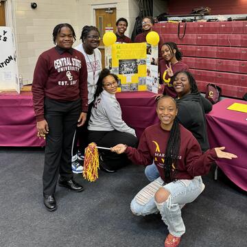 kamry hill with classmates