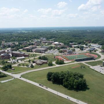 aerial image of central state university and wilberforce ohio