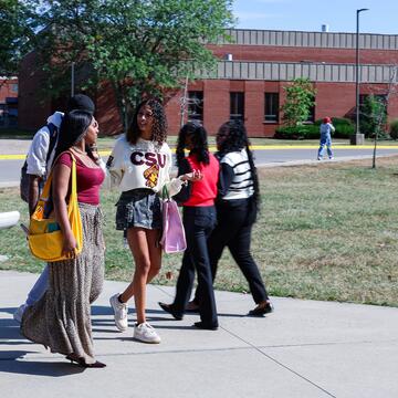 CSU Students Walking on campus