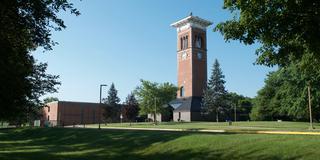 CSU grounds with tower
