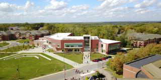 areal view of campus
