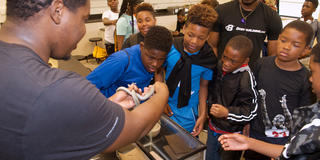 Herpetology demonstration during Discovery Day Camp