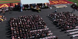 aerial view of graduation day at Central State University