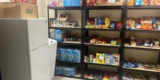 Pantry with refridgerator