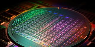 a colorful semiconductor processing chip