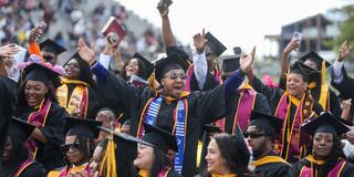 central state university graduates react to a surprise $175,000 gift from the central state university foundation