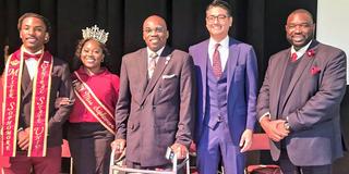 mister and miss freshman, president morakinyo kuti, cincinnati mayor aftab pureval and doctor ryan griffin