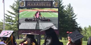jumbotron with the class of 2025 in front