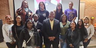 doctor derrick foward and central state university political science students