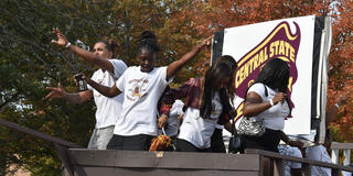 student dancing during homecoming