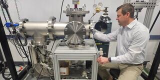 a man works in a lab