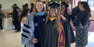 doctor sandra sumerfield and alethea davis at graduation