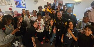large group of central state university students and mental health peer mentors in counseling services