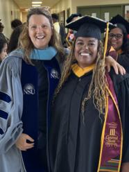 doctor sandra sumerfield and alethea davis at graduation