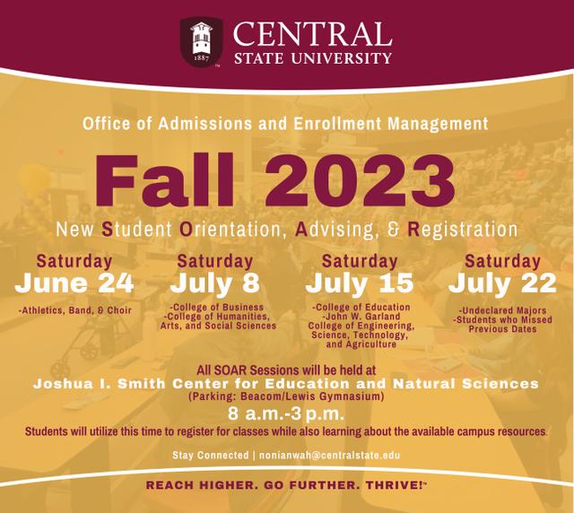 New Student Orientation 2023 flyer