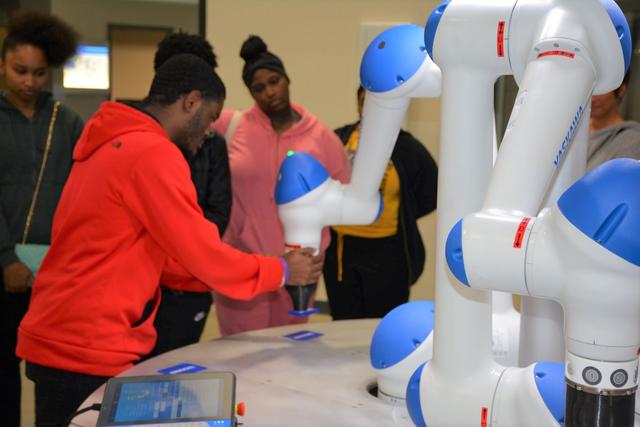 Dayton, Ohio, area high school students learn robotics in Upward Bound at Central State University