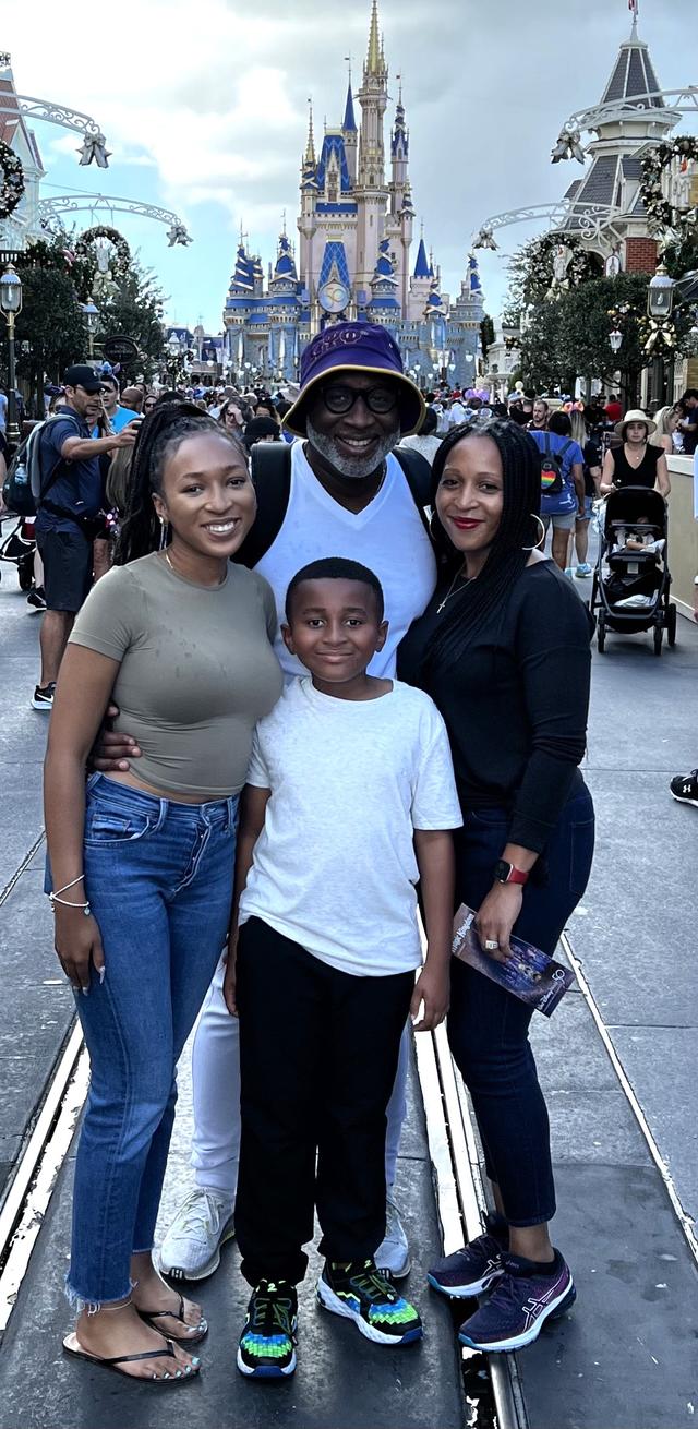 John Dunn with family at Disney World