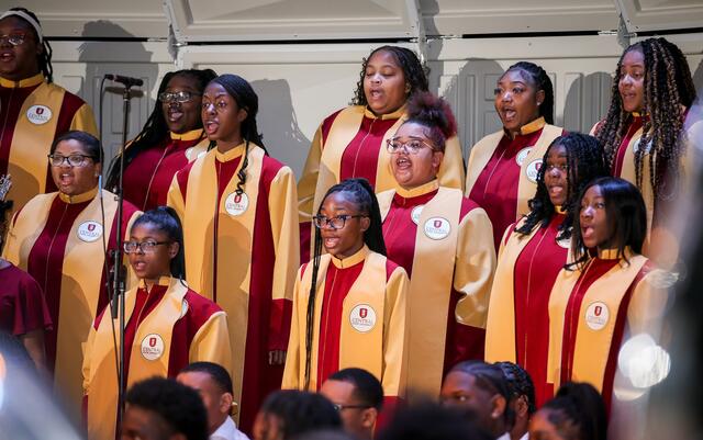 central state university chorus sings during the 138th charter day convocation