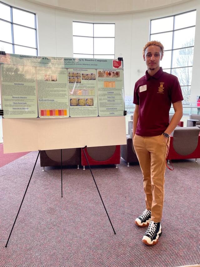 Jarius Burrows Central State University Outstanding Senior Scholar with Research Poster