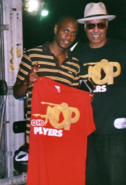 dave chapelle and harry mcloud with an ohio players shirt